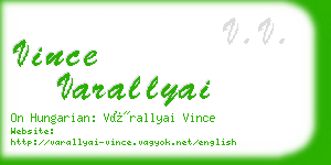 vince varallyai business card